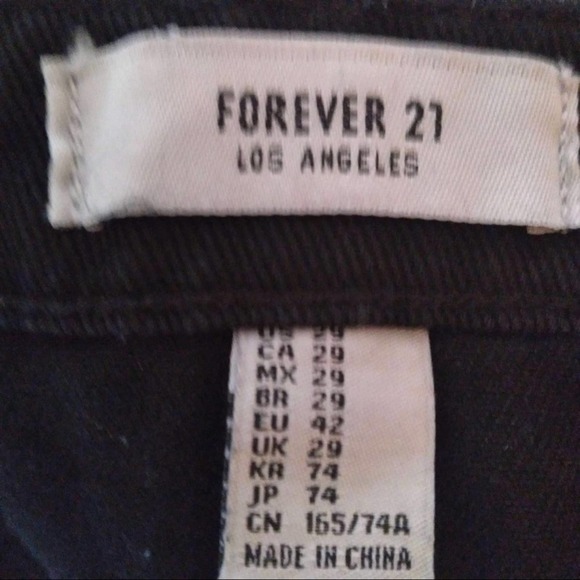 Forever 21 Raw Hem Distressed Mini Jean Skirt - Picture 7 of 7